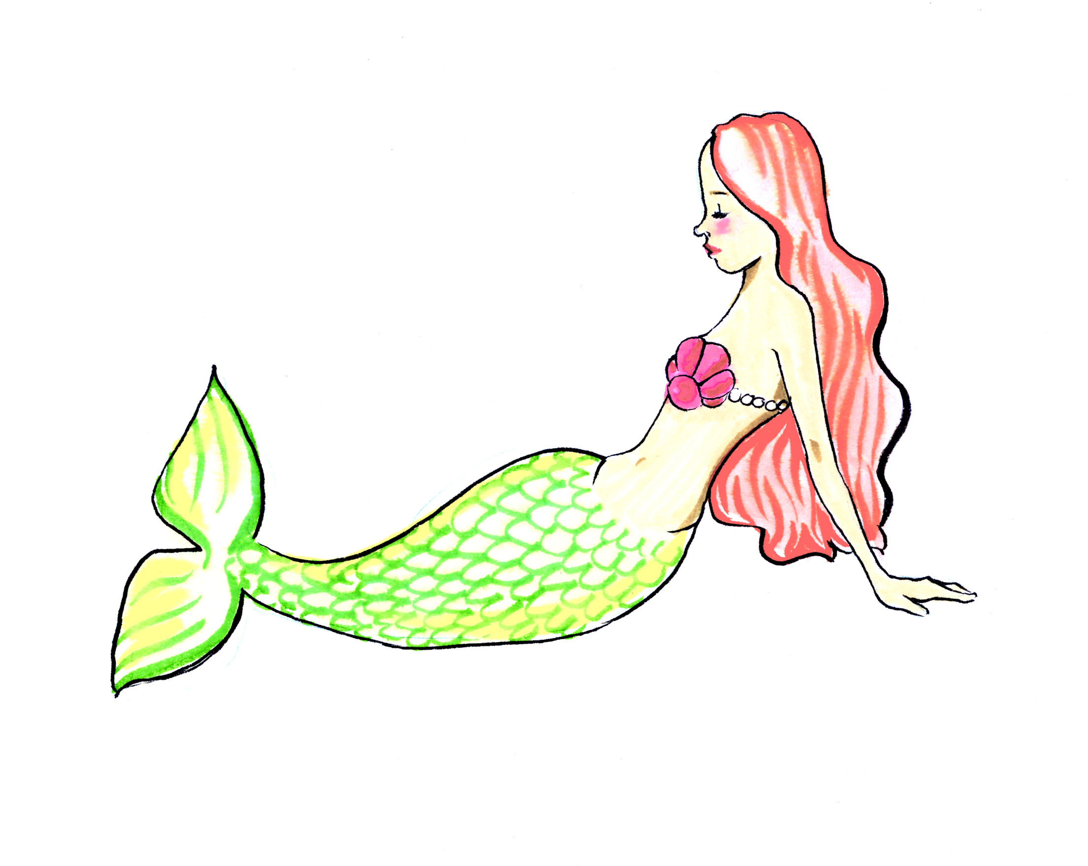 2209x1758 Mermaid Cookie Sketch Cricut Mermaid Cookies