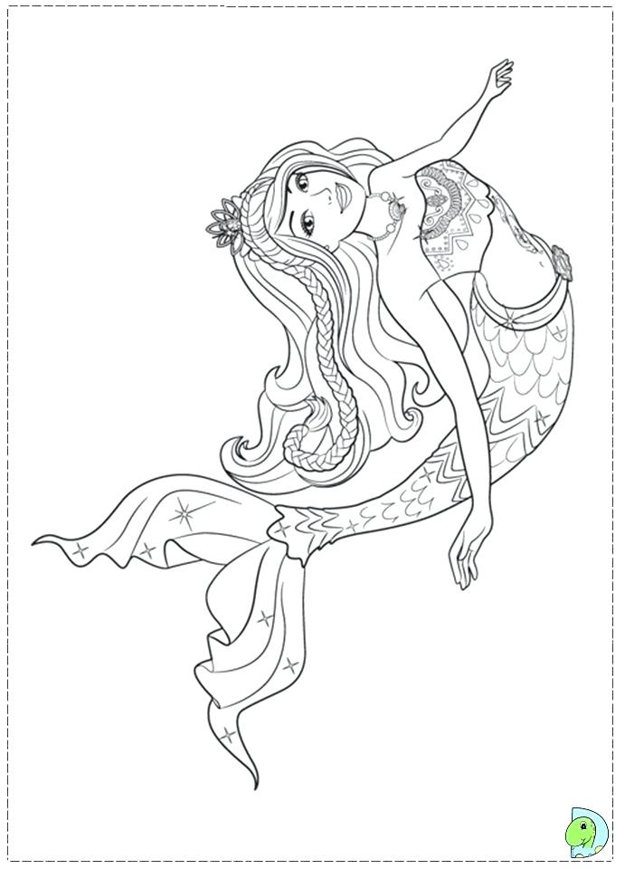 691x960 Mermaid Tail Coloring Pages Princess Of Beautiful Barbie As Free