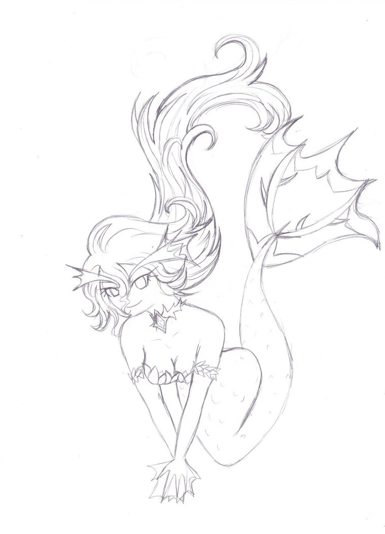 759x1052 Mermaid Drawing By Umbra Heart