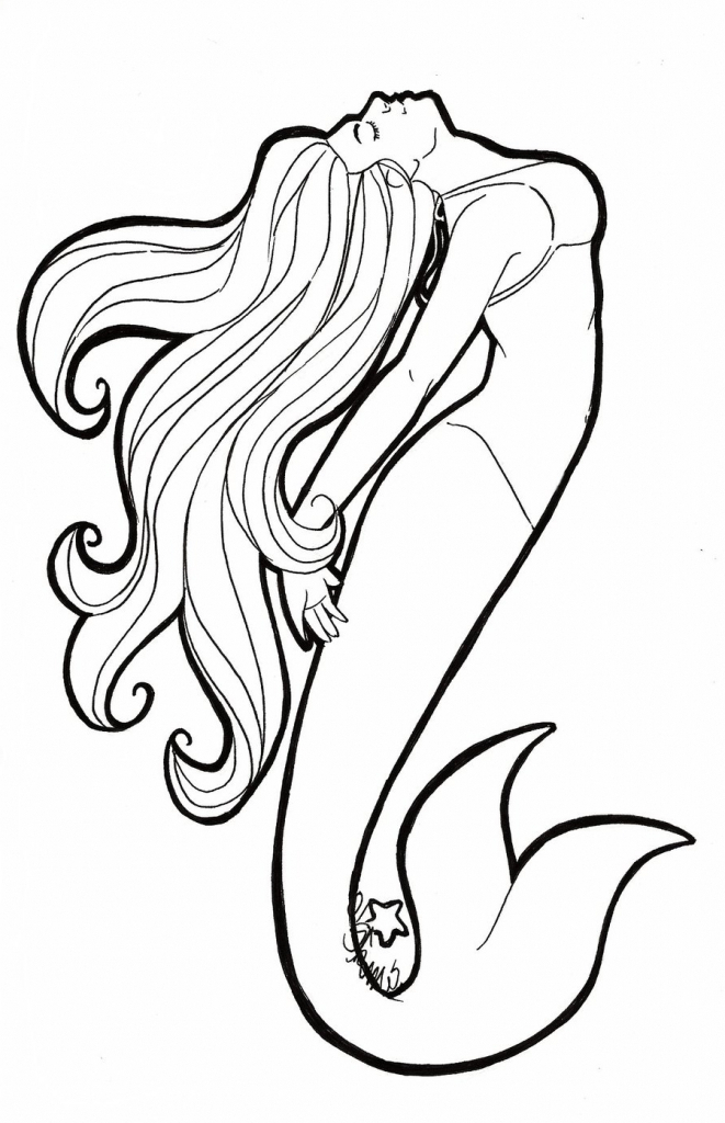 Little Mermaid Line Art : Little Mermaid Line-art By Zupano On ...