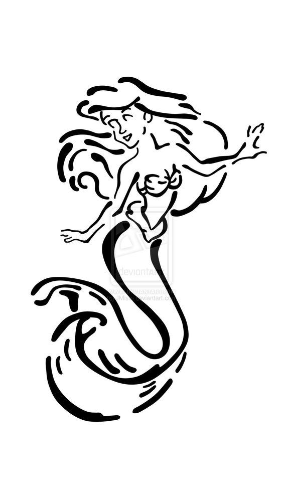 564x1003 Tribal Mermaid Tattoos Ideas