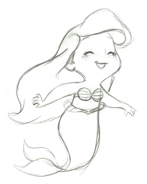 500x626 Drawn Mermaid Cute