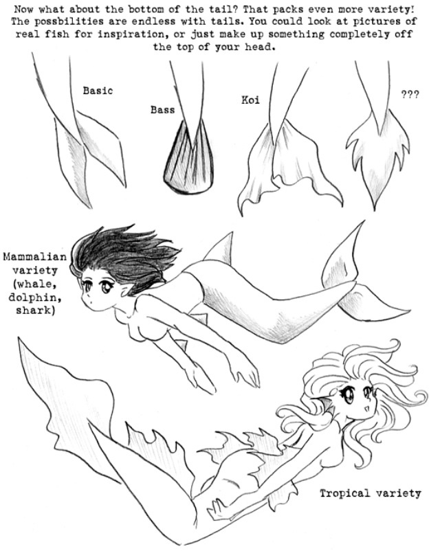 Mermaids Step By Step Drawing