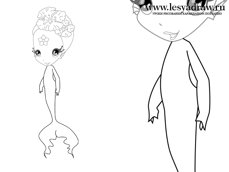 800x600 How To Draw The Mermaid From Vinks