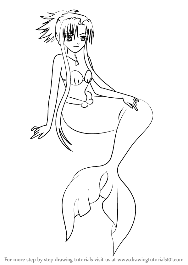 598x844 Learn How To Draw Nikora In Mermaid From Mermaid Melody (Mermaid