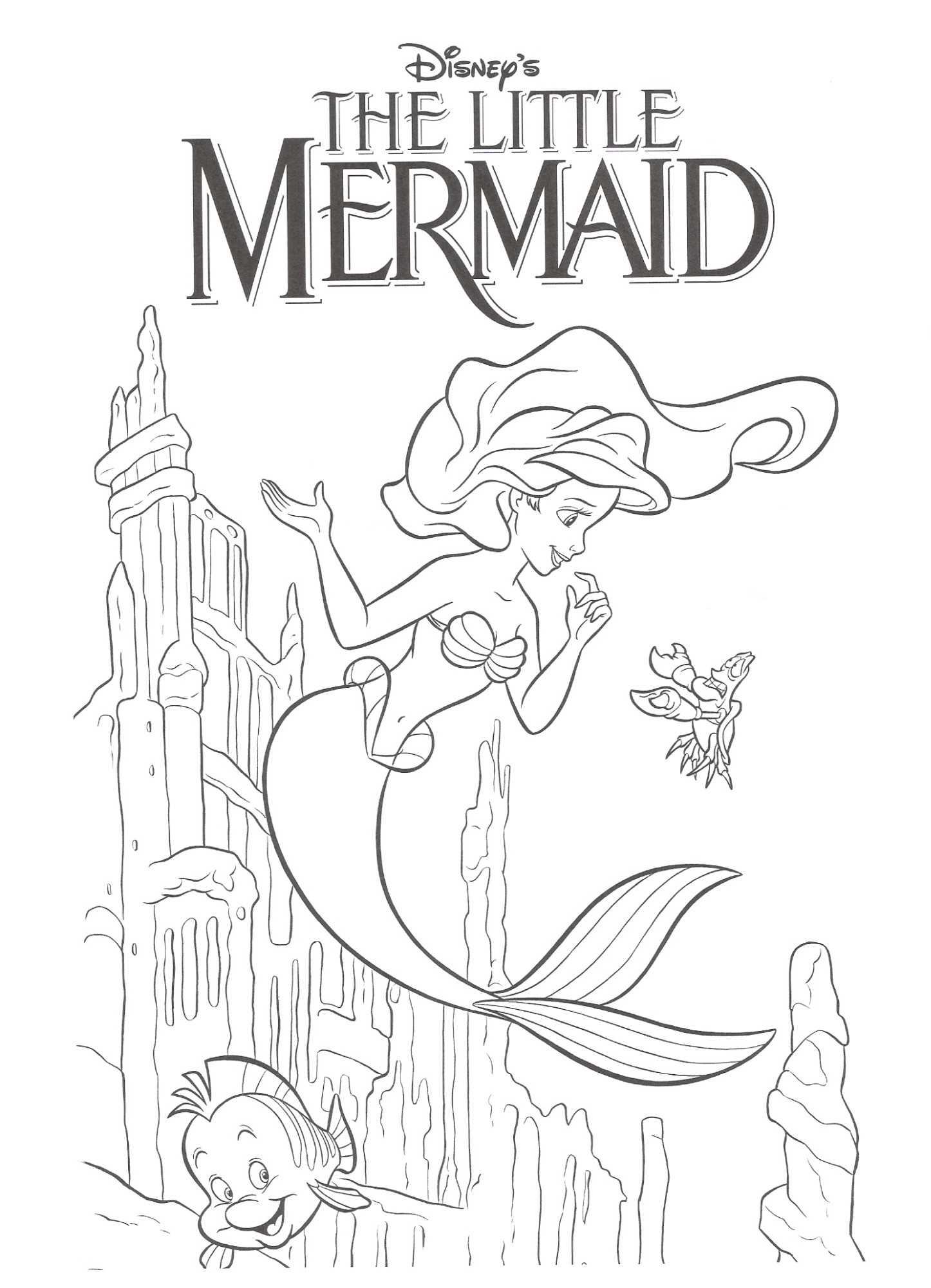 1446x2000 Mermaid Coloring Pages Printable Free Draw To Color