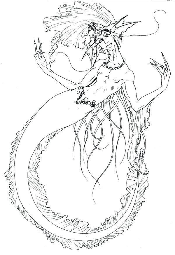600x875 Now Merman Coloring Pages Free Printable