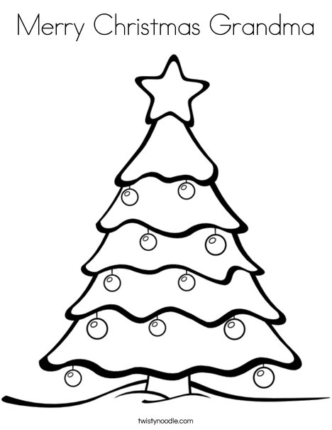 468x605 Merry Christmas Grandma Coloring Page