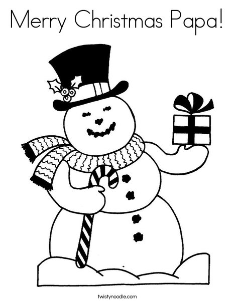 468x605 Merry Christmas Papa Coloring Page