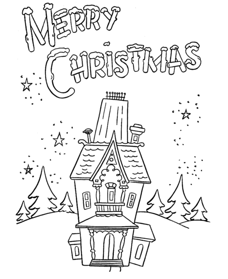 768x940 Merry Christmas Pictures To Color Color Bros