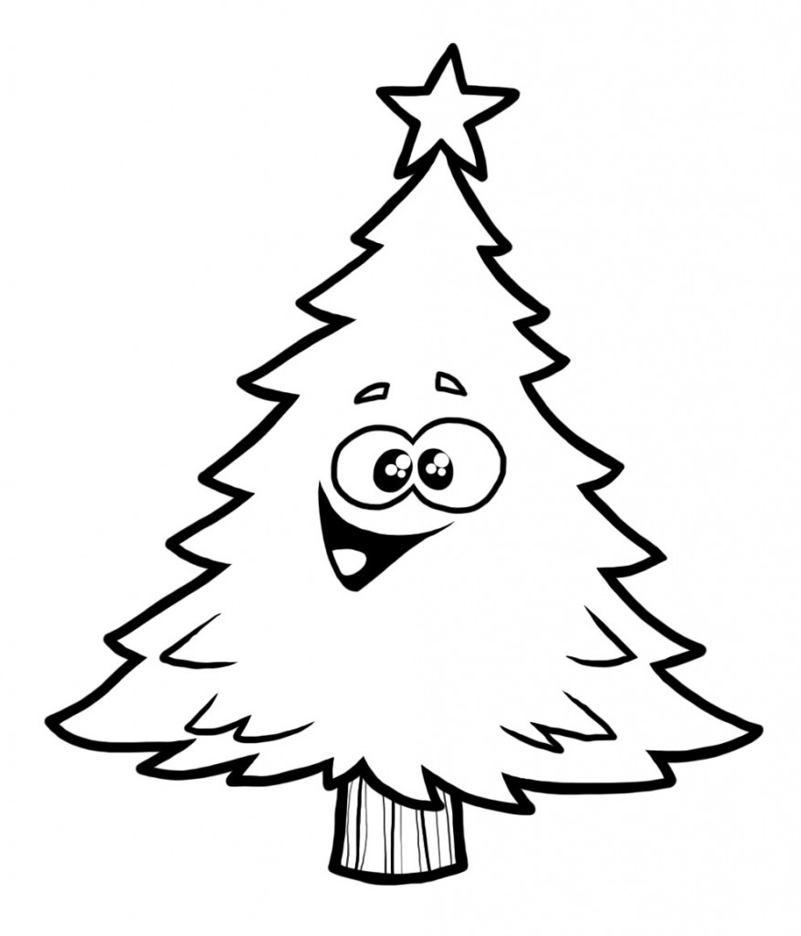 877x1024 Christmas Tree Drawing Template