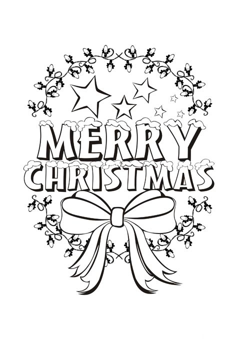 472x678 Beautiful Merry Christmas Coloring Pages For Kids Teaching