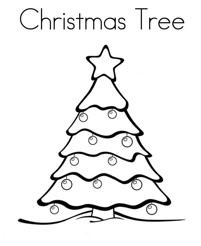 698x855 Free Christmas Tree Coloring Pages