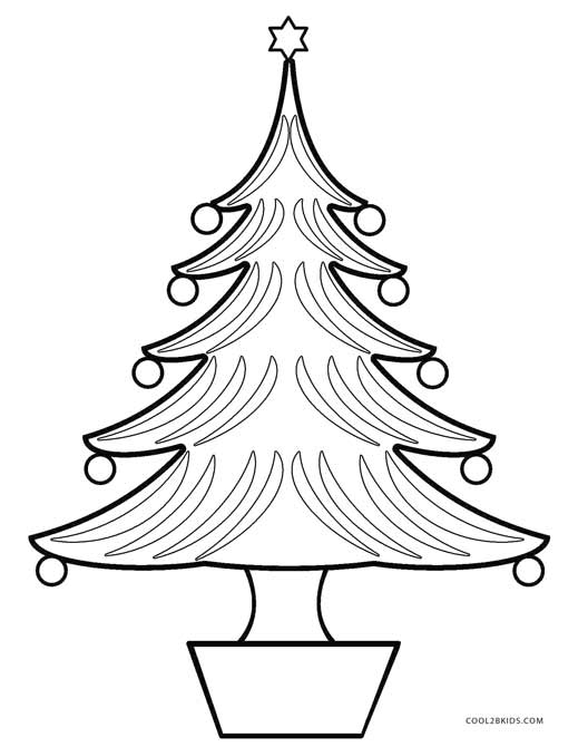 528x670 Printable Christmas Tree Coloring Pages For Kids Cool2bkids