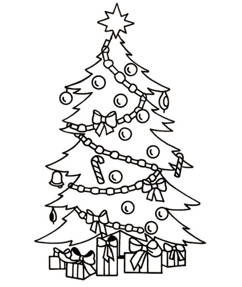 Merry Christmas Tree Drawing at GetDrawings | Free download