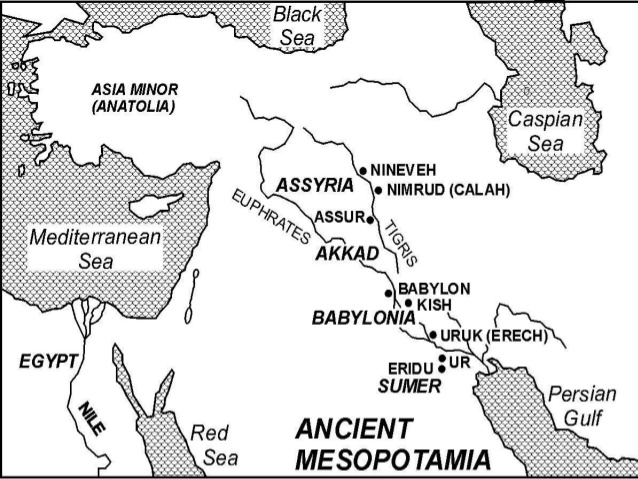 Ancient Mesopotamia Map Drawing - vrogue.co