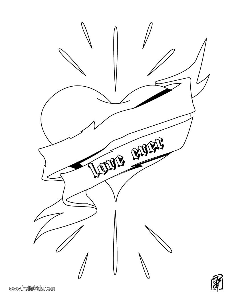 820x1060 Love Message Coloring Pages