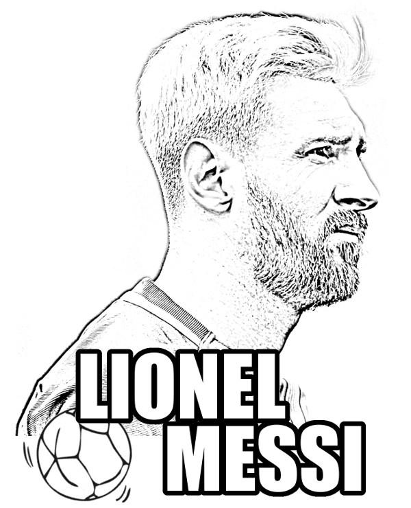 600x740 Lionel Messi Coloring Picture I Did Thisused This
