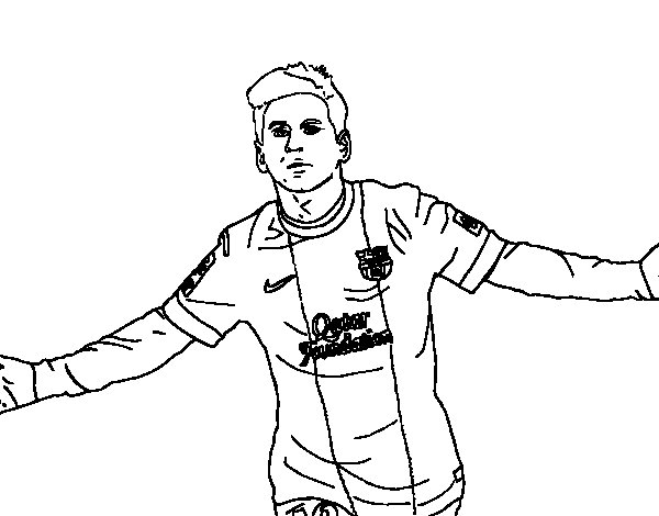 600x470 Messi Coloring Pages