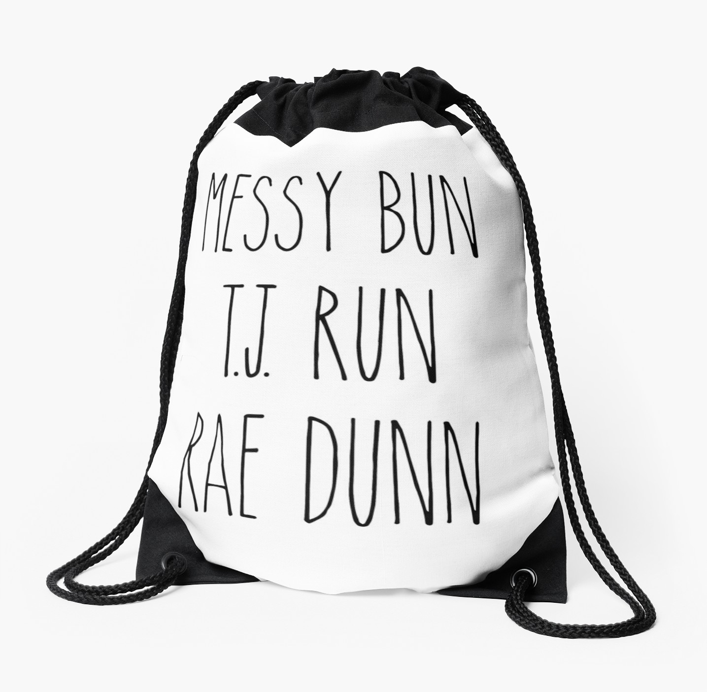 1435x1404 Messy Bun, T.j. Run, Rae Dunn Drawstring Bags By Kjanedesigns