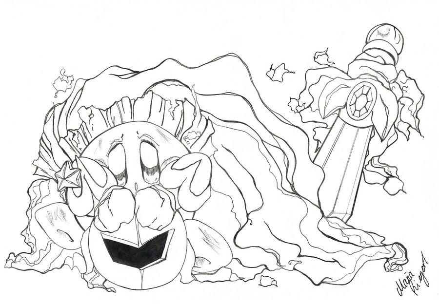 900x626 Meta Knight's Past Lineart By Beliou