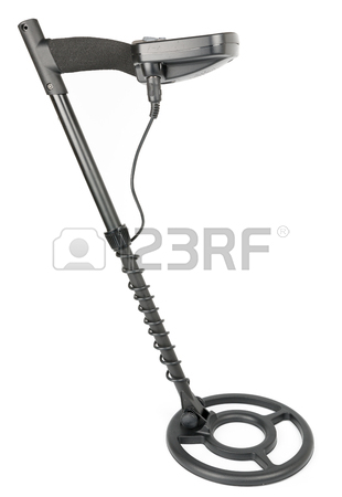 310x450 Modern Metal Detector Isolated On White Background Stock Photo