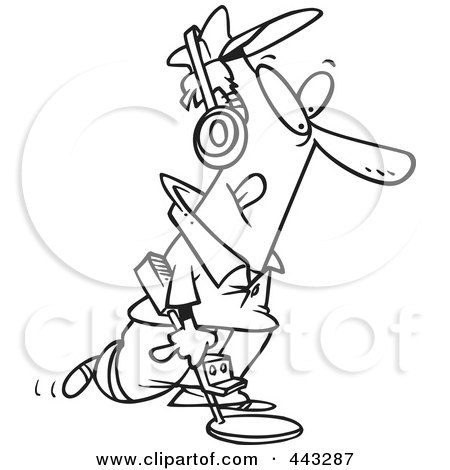 450x470 Royalty Free (Rf) Clip Art Illustration Of A Cartoon Black