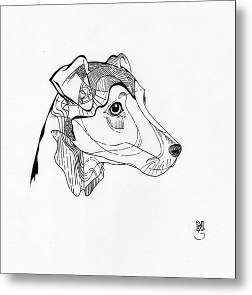 512x600 Line Work Dog Face Drawing By Natta Insing