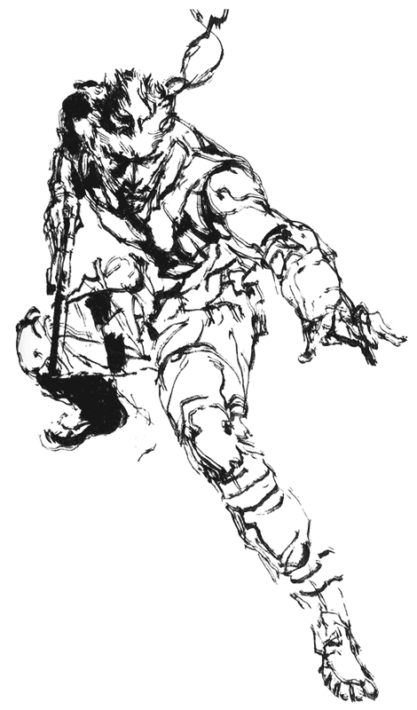 470x800 Snake Sketch, Metal Gear Solid 1 Yoji Shinkawa