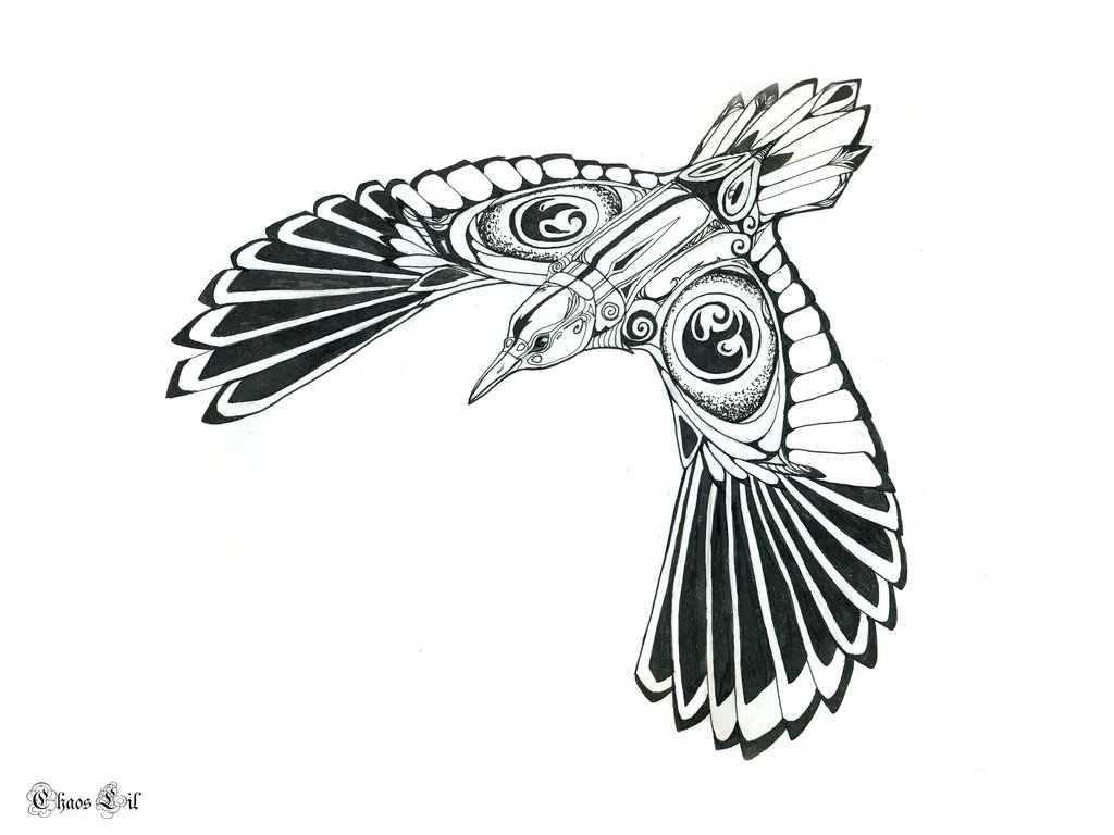 1024x768 Metallic Bird By Chaoslil