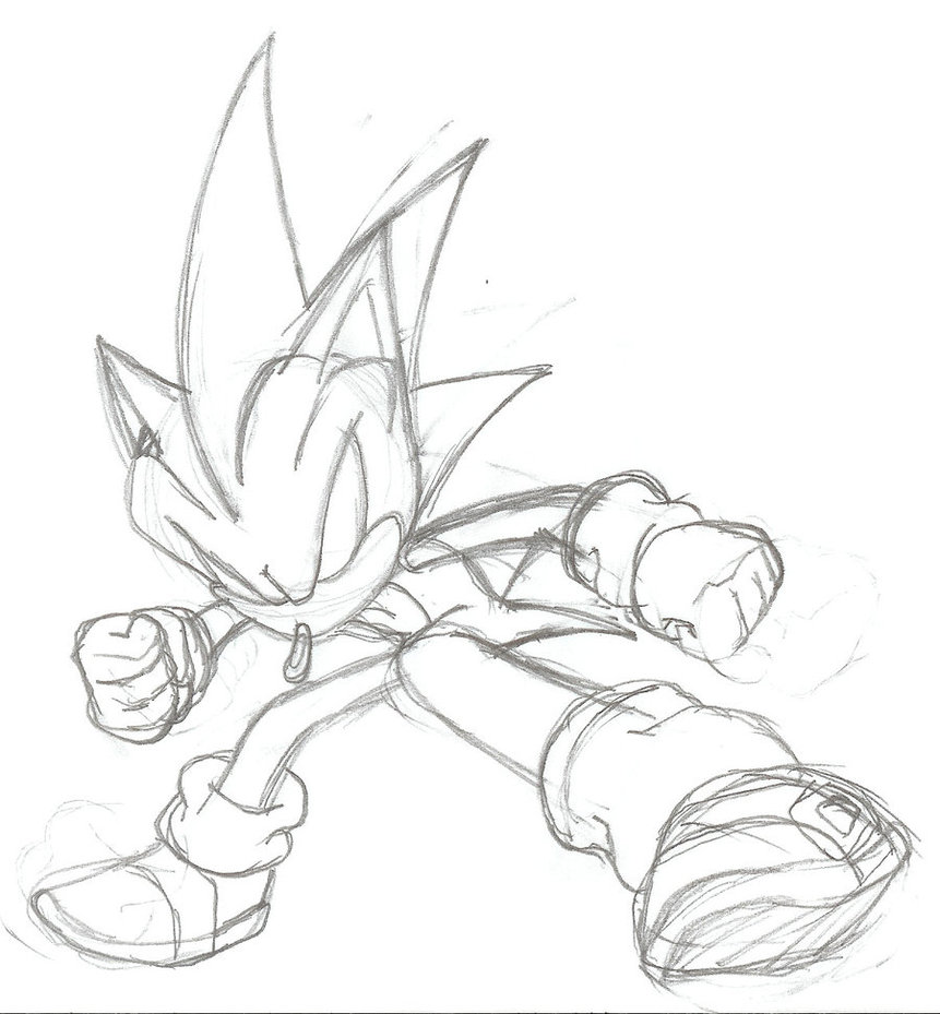 861x929 Metallic Sonic Sketch By Sweecrue