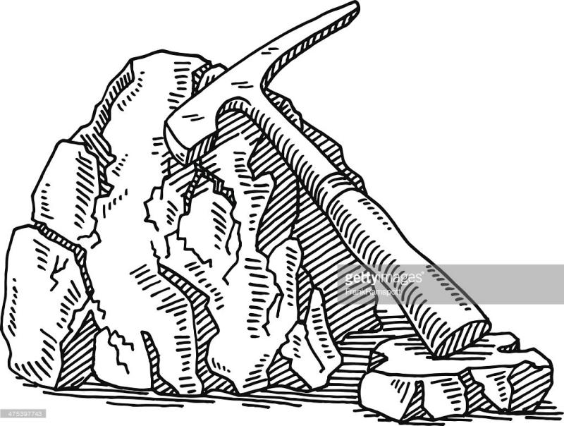 800x604 Rock Clipart Black And White