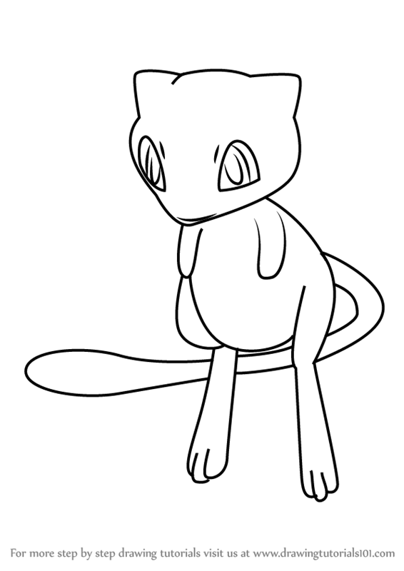 566x800 Learn How To Draw Mew From Pokemon Go (Pokemon Go) Step By Step