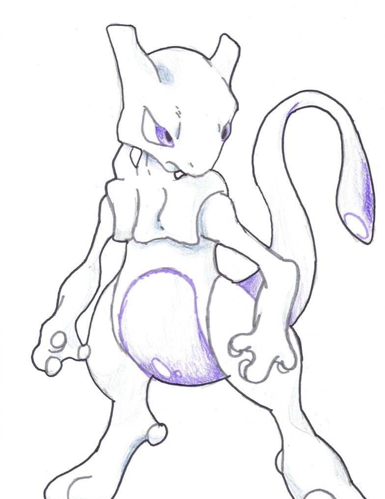 784x1018 Mewtwo Pokemon 150 By Dinojack9000