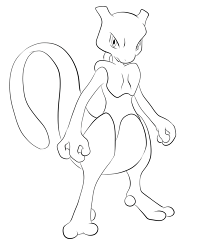 410x480 Mewtwo Coloring Page Free Printable Coloring Pages