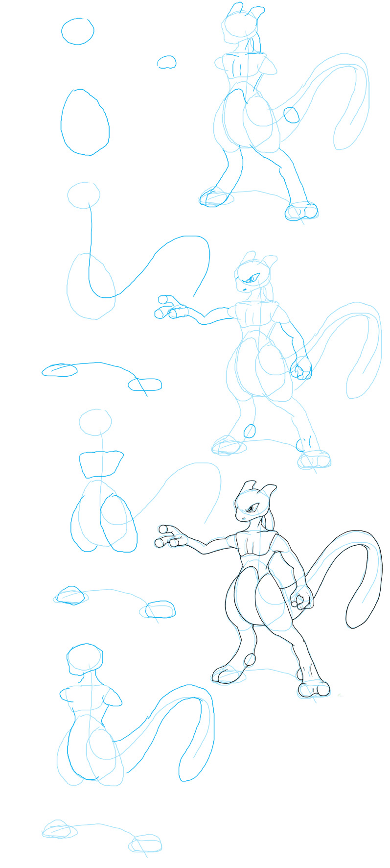797x1772 Mewtwo Tutorial 1 By Blue Uncia