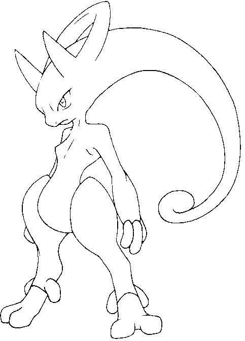 483x672 Mewtwo Coloring Pages