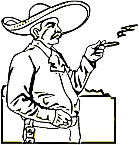 460x480 Mexican Man Coloring Page Free Printable Coloring Pages