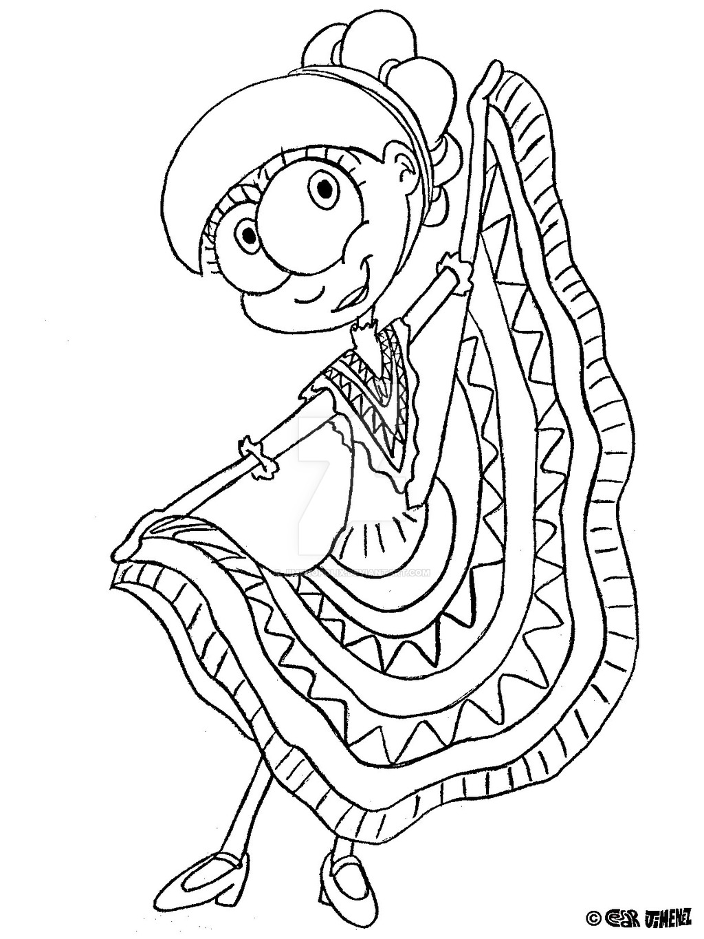 1024x1365 Venny In Her Mexican Dance Dress By Jimenopolix