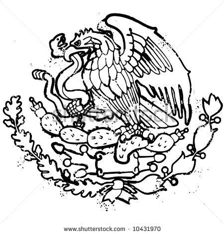 450x470 Simplistic Mexican Flag Drawings How To Draw The Eagle