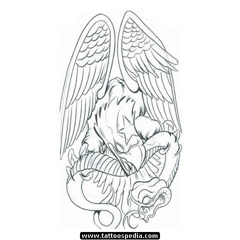 480x480 Collection Of Mexican Eagle Vs Snake Tattoo Design