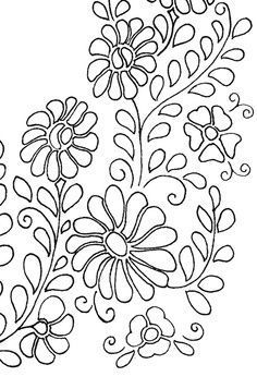 236x357 Siren Mexican Floral Yoke Embroidery Pattern