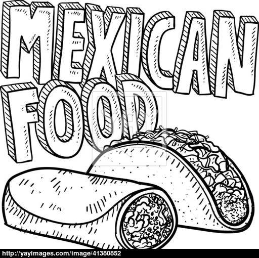 512x510 Mexican Food Sketch Vector