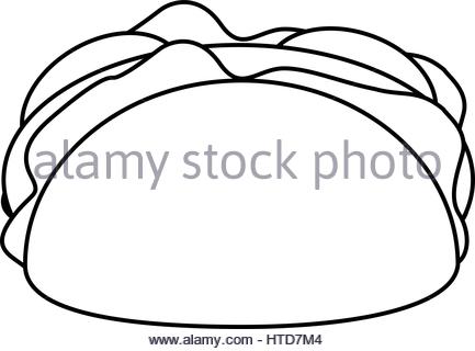 433x320 Taco Drawing Background. Mexican Fast Food Pattern. Food