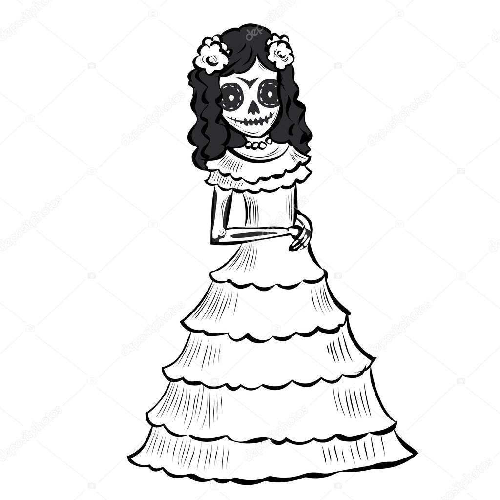 1024x1024 La Calavera Catrina. Mexican Tradition Stock Vector Dergriza