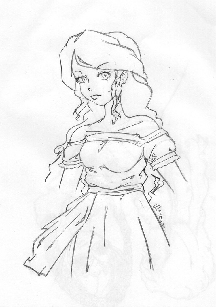 750x1066 Mexican Girl Sketch By Mistressblizzard