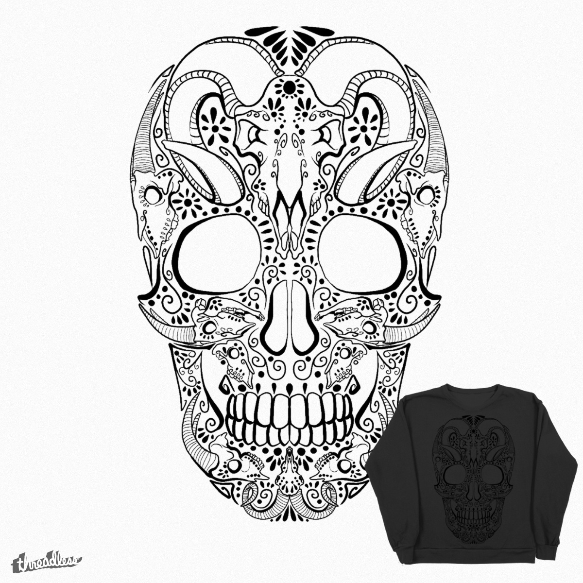 1200x1200 Mexican Skull Coloring Pages