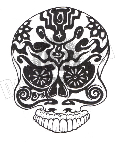 405x500 Mexican Sugar Skull