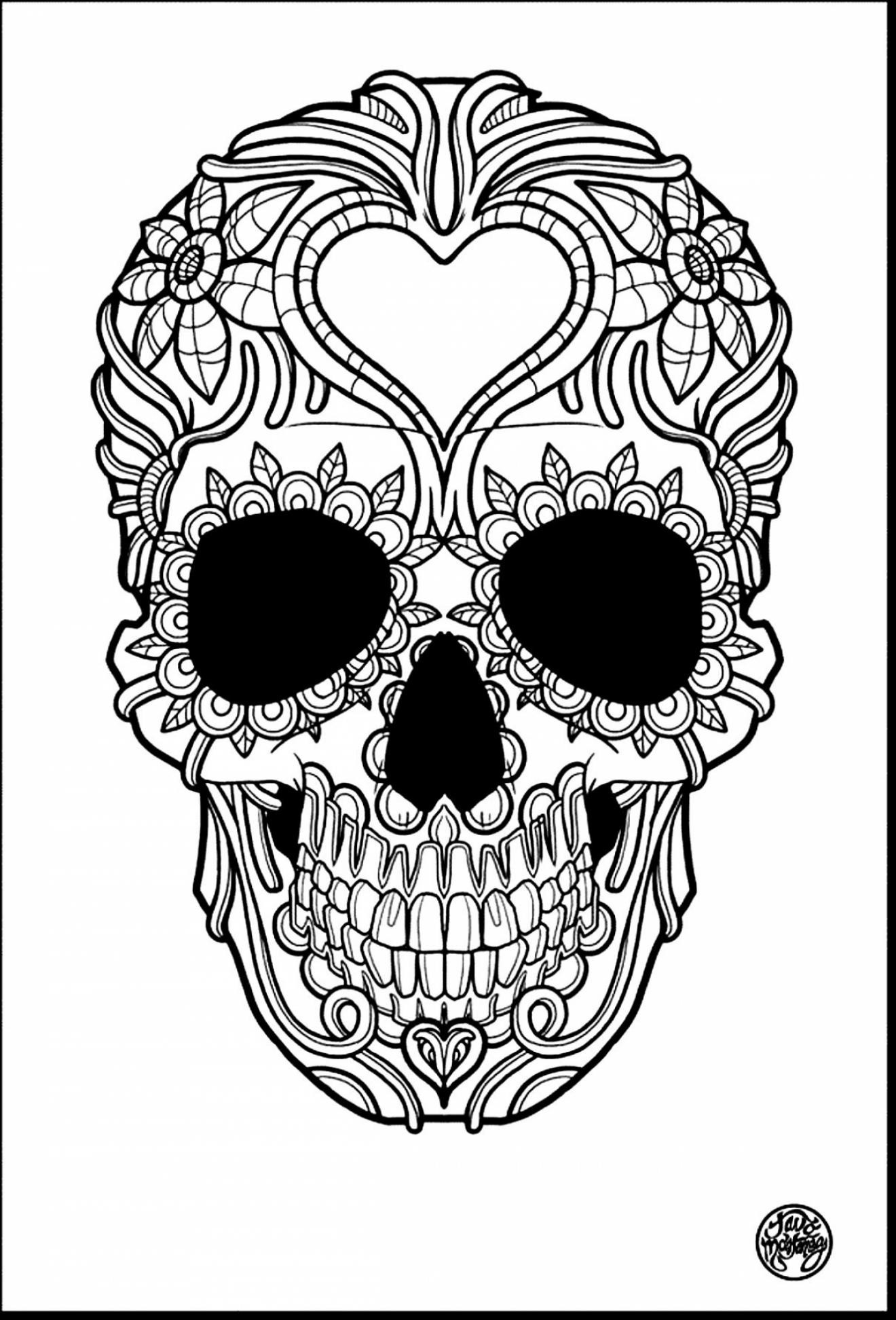 1320x1944 Superb Mexican Sugar Skull Coloring Page With Sugar Skull Coloring