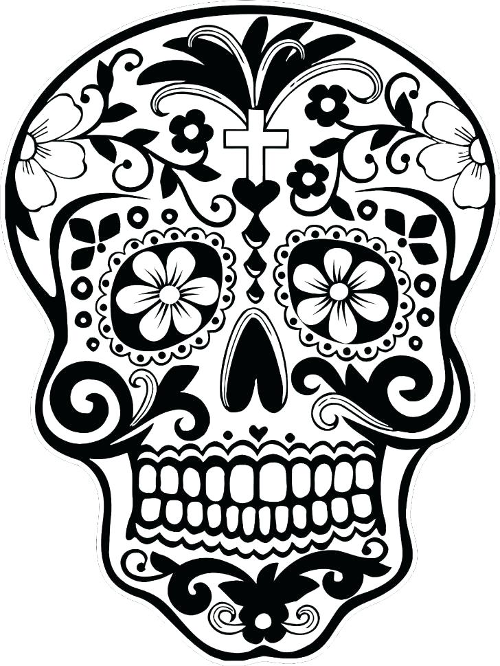 728x969 Day Of The Dead Skulls Coloring Pages Flower Coloring Page Skull